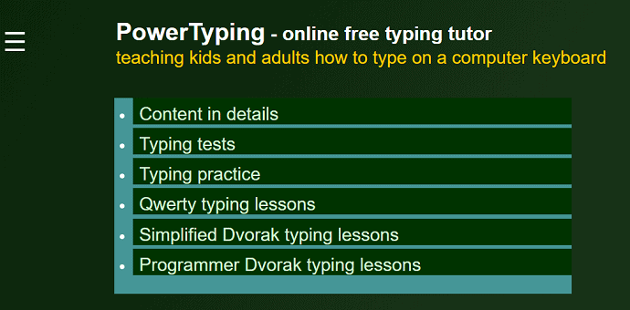 Powertyping - Online free typing tutor