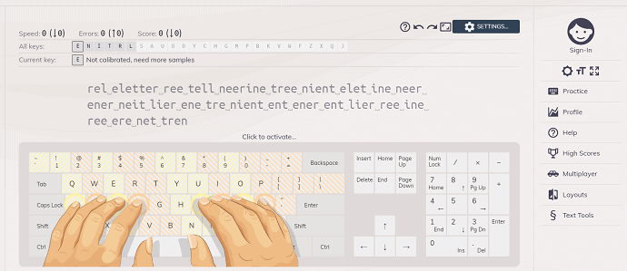 Typing Practice Homepage