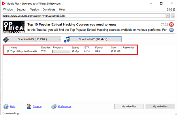 Downloading Audio in Viddly