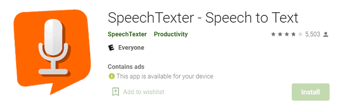 Speech Texter