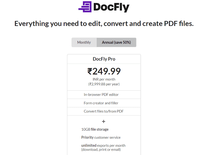 DocFly-PDF sign price 