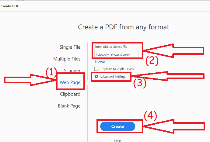 convert Webpage as PDF