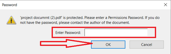 enter permission password