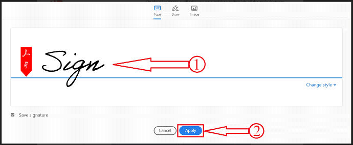 Sign in Adobe Acrobat