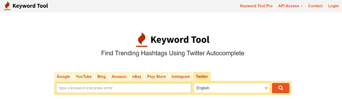 KeywordTool.io-Twitter Hashtag generator