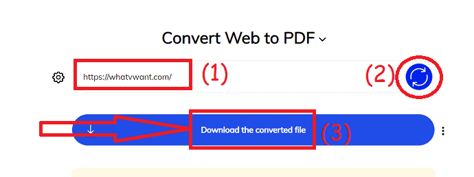 Web2PDF converter online tool