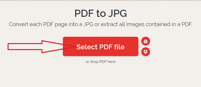 Select PDF file option.