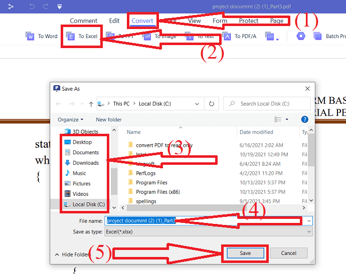 Convert PDF to Excel using Wondershare PDFelement