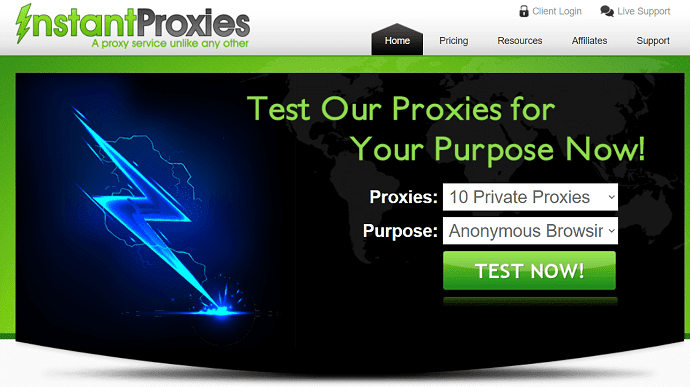 Instant Proxies Homepage