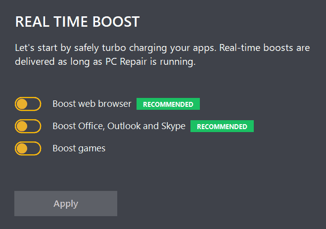 Real-Time boost