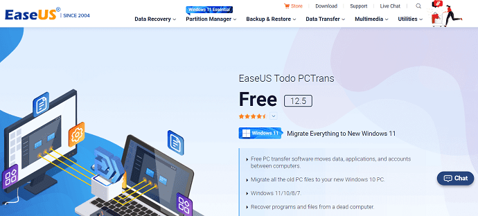 EaseUS Todo PCTrans Homepage