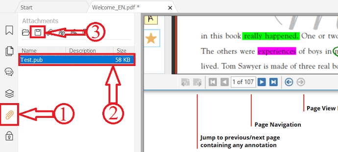 Attachment Preview in Foxit Reader