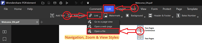 Adding Attachment in Wondershare PDFelement