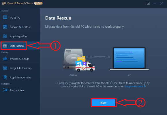 EaseUS Data Rescue Homepage