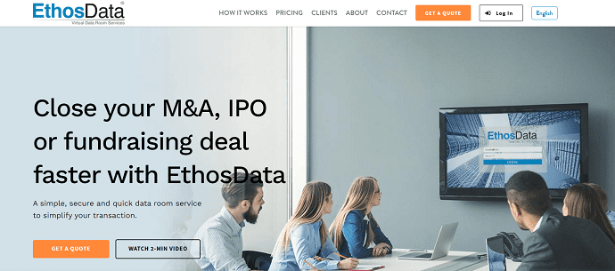 EthosData Homepage