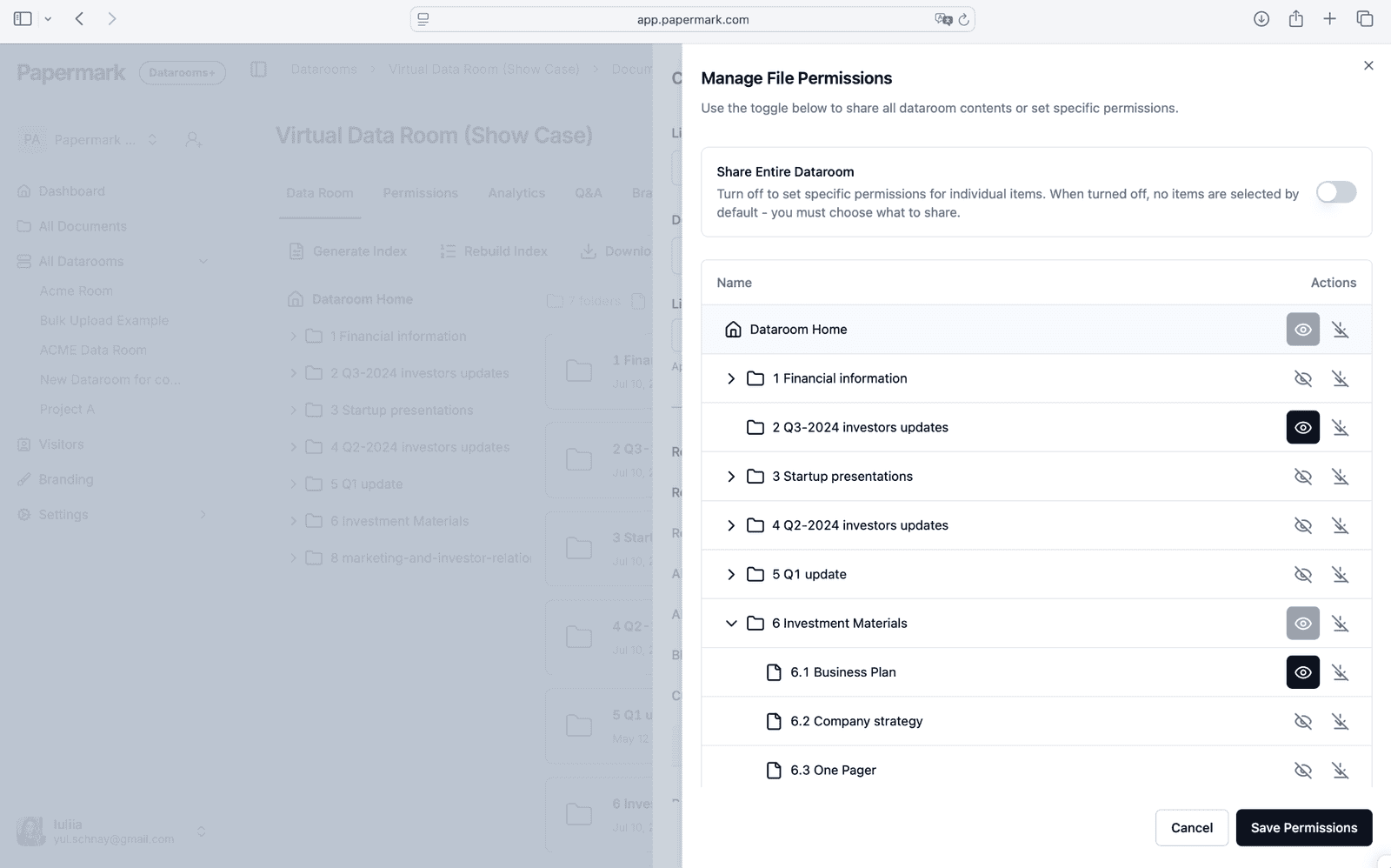 Papermark Data Rooms