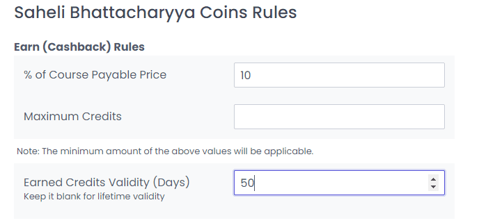 Saheli Bhattacharya Coins rules
