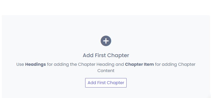 Adding chapter to the created course
