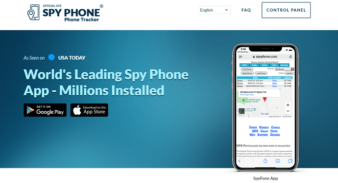 Phone Tracker by Spy phone labs- home page.