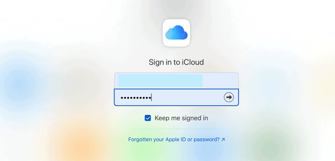 iCloud login