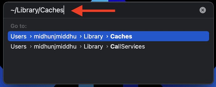Cache Folder path in Mac