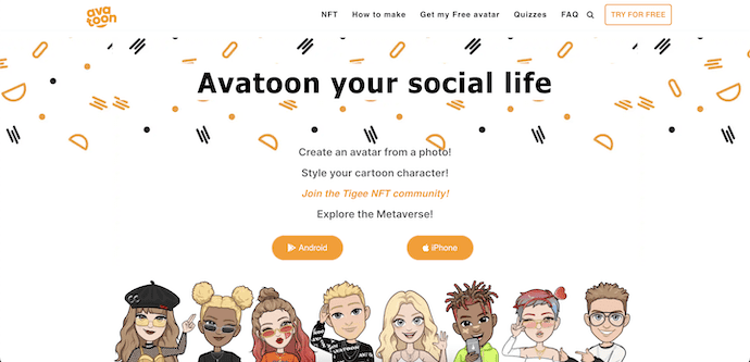 Avatoon Homepage