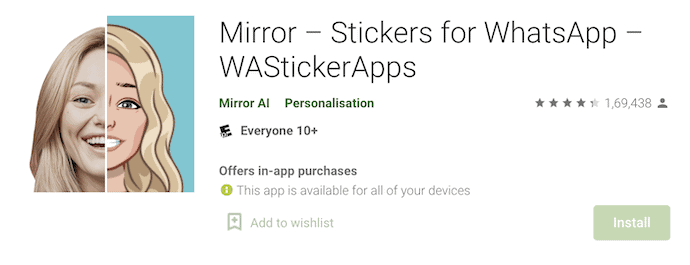 Mirror - Stickers For WhatsApp - WAStickerApps