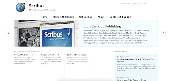 Scribus Homepage