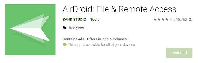 AirDroid Playstore
