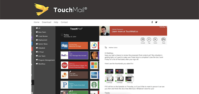 Touch Mail Homepage
