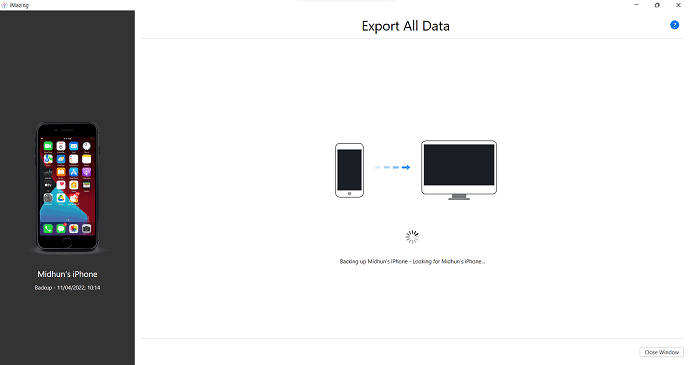 exporting data iMazing