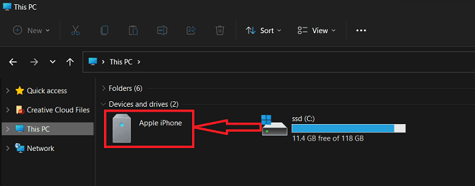 Apple storage in Windows