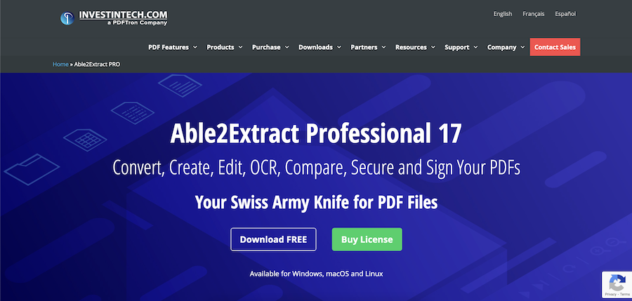 Able2Extract Pro Homepage