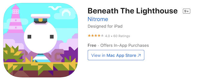 Beneath the Lighthouse app download page