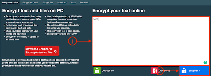 Encrypt message in Encipher