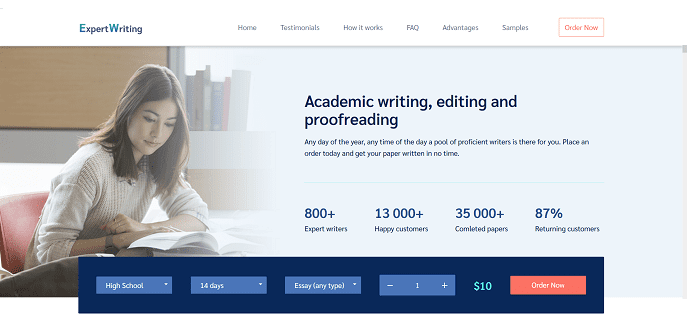 Expert Writing Homepage