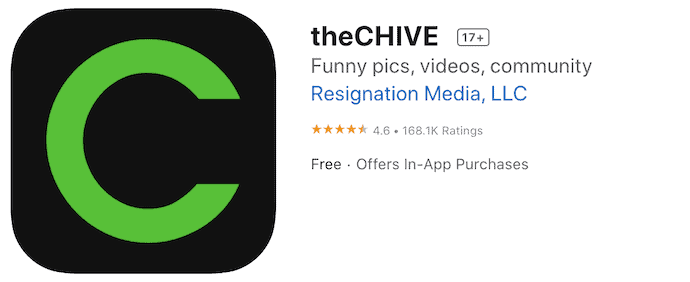 theCHIVE app download page