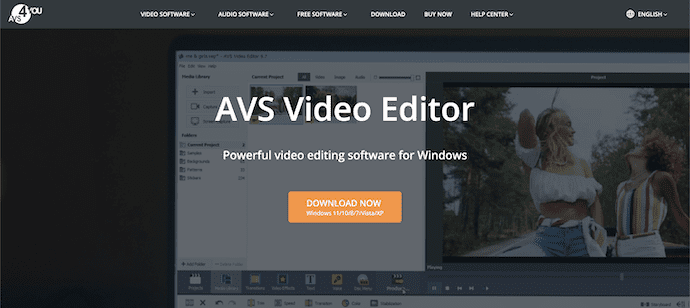 AVS Video Editor Homepage