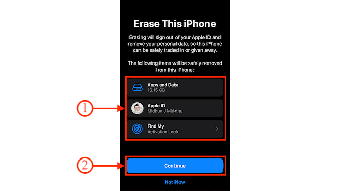 Erase iPhone