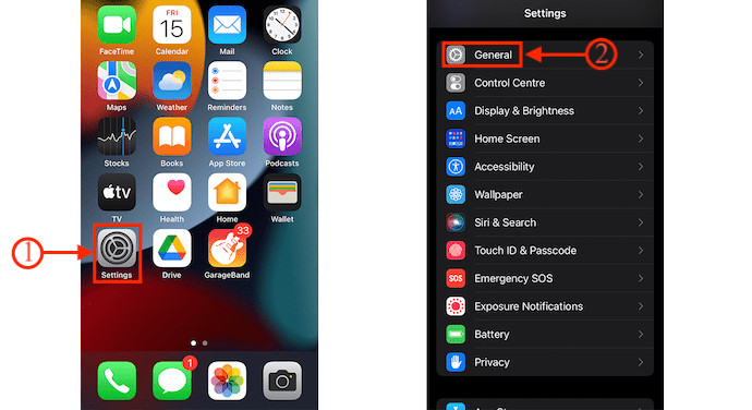 General Settings in iPhone