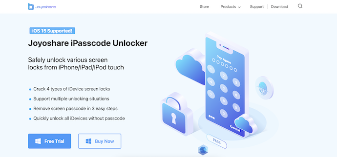 Joyoshare iPasscode Unlocker Homepage