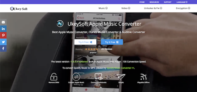 UkeySoft Apple Music Converter Homepage
