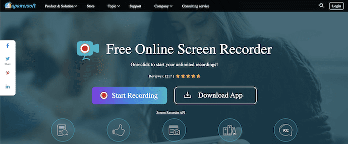 Apowesoft Screen recorder Homepage