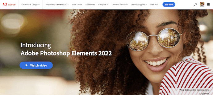 Adobe Photoshop Element Homepage