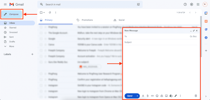 Compose Email on Gmail