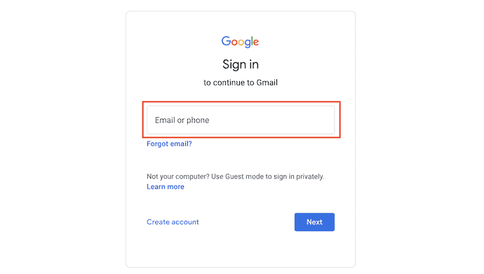 Login to Gmail