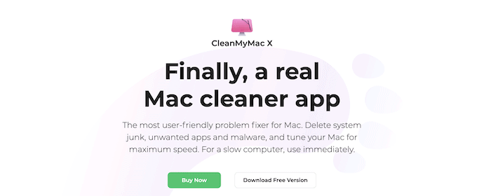 CleanMyMac X Homepage