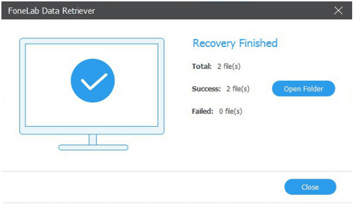 Final recovery in FoneLab Data Retrieve