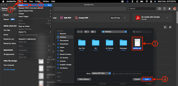Import PDF to Adobe Acrobat DC