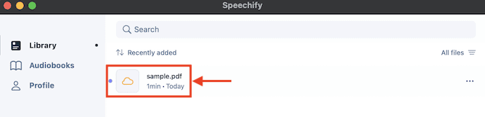 Open PDF on Speechify
